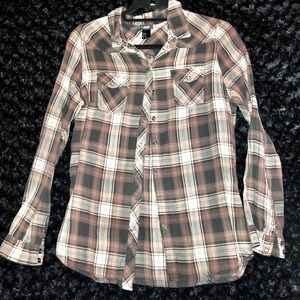 H&M plaid button down
